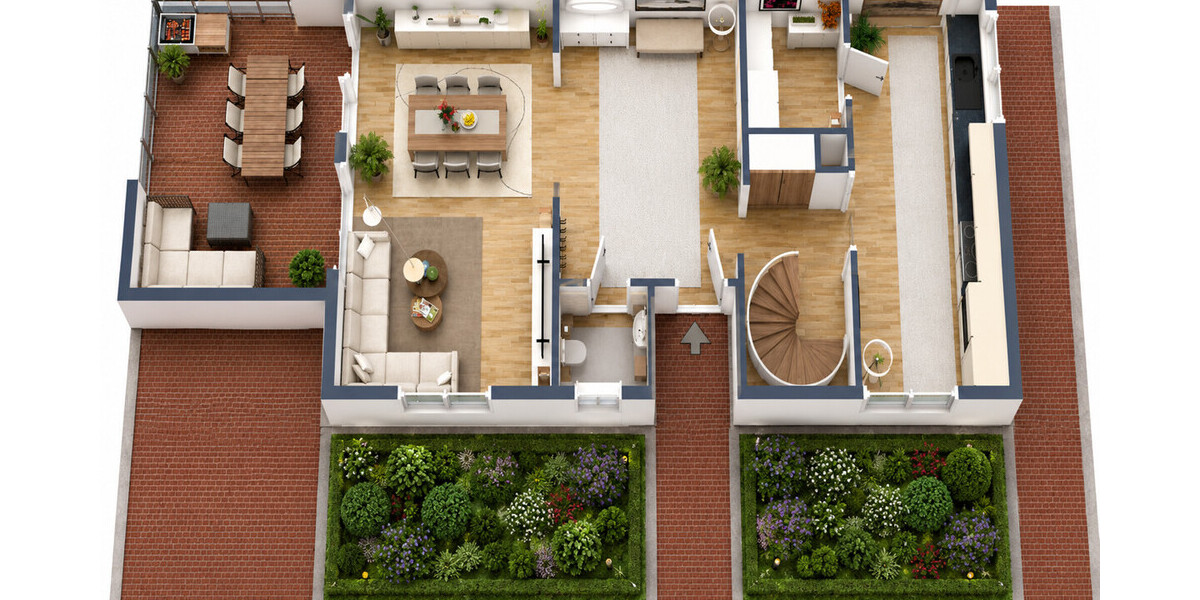 Exklusiver Erstbezug einer hochwertig kernsanierten Maisonettewohnung mit Privatteich & Terrasse - Maisonettenwohnung Münster / Albachten Albachten | Angebot:26621542