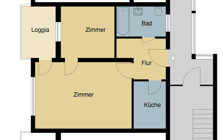 Etagenwohnung Clausthal-Zellerfeld Zellerfeld - 2 Zimmer, 48 m&sup2;, 290&euro; | Angebot:26672661