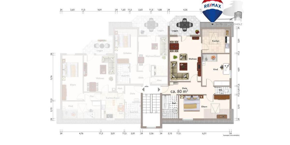 Etagenwohnung Trier West-Pallien - 3 Zimmer, 80 m&sup2;, 790&euro; | Angebot:22920519
