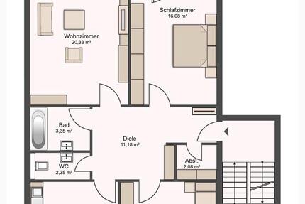 helle, ruhige 3,5 Zimmerwohnung 86 qm inkl. Terasse zu vermieten