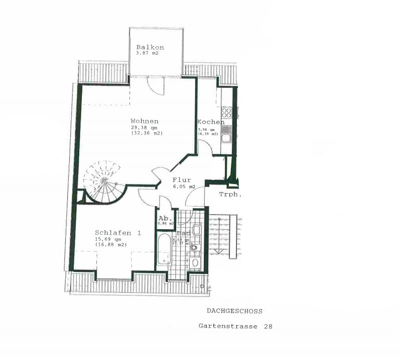 großzügige 3 Zimmer-Wohnung *gerade in Renovierung* mit Balkon und Küche 3 zimmer