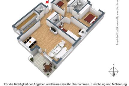Wohnung Straubenhardt - 4 Zimmer, 110 m&sup2;, 1.160&euro; | Angebot:25654034