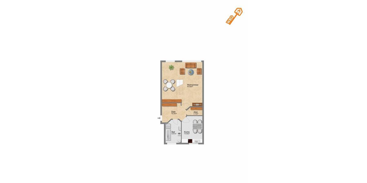 Etagenwohnung Ebersbach-Neugersdorf Neugersdorf - 1 Zimmer, 80 m&sup2;, 450&euro; | Angebot:25646193