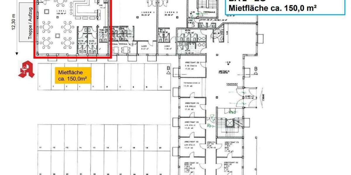 Hochfrequentierte 150m²-Gewerbefläche in Dessau-Roßlau: Ideal für Apotheke oder Fachhandel! zimmer