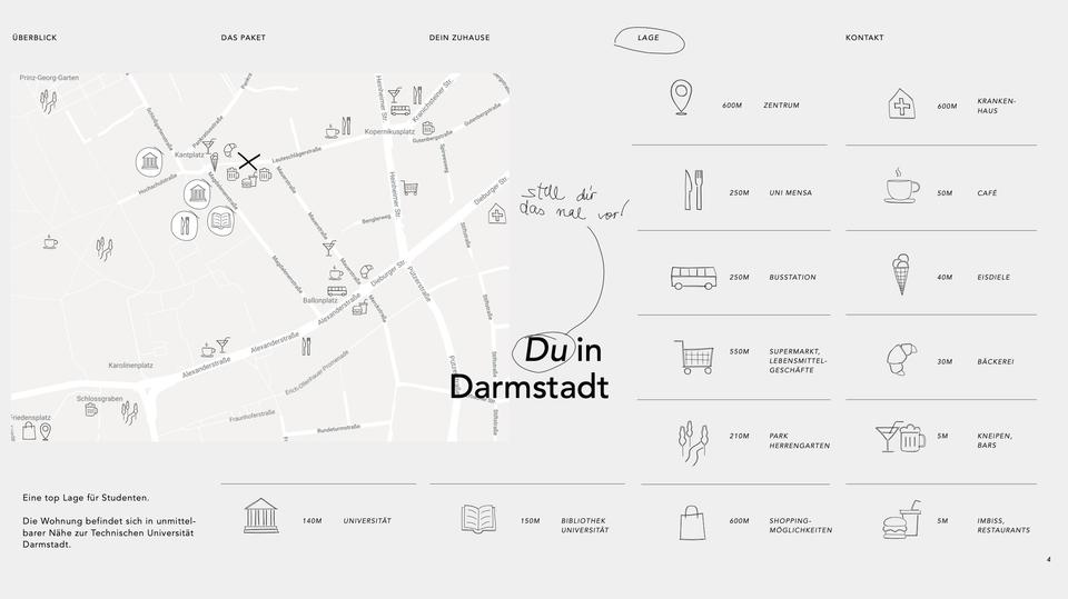 Etagenwohnung Darmstadt Darmstadt-Nord - 3 Zimmer, 70 m&sup2;, 1.595&euro; | Angebot:25960979