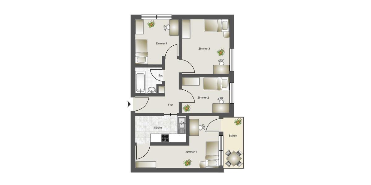 Wohnen auf Zeit München Aubing-Lochhausen-Langwied - 4 Zimmer, 14 m&sup2;, 820&euro; | Angebot:25882913
