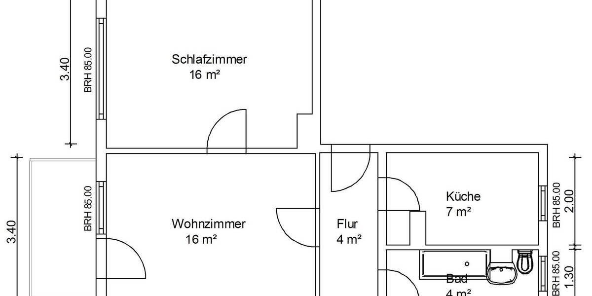 Etagenwohnung Zwickau Eckersbach - 2 Zimmer, 48 m&sup2;, 360&euro; | Angebot:26155441