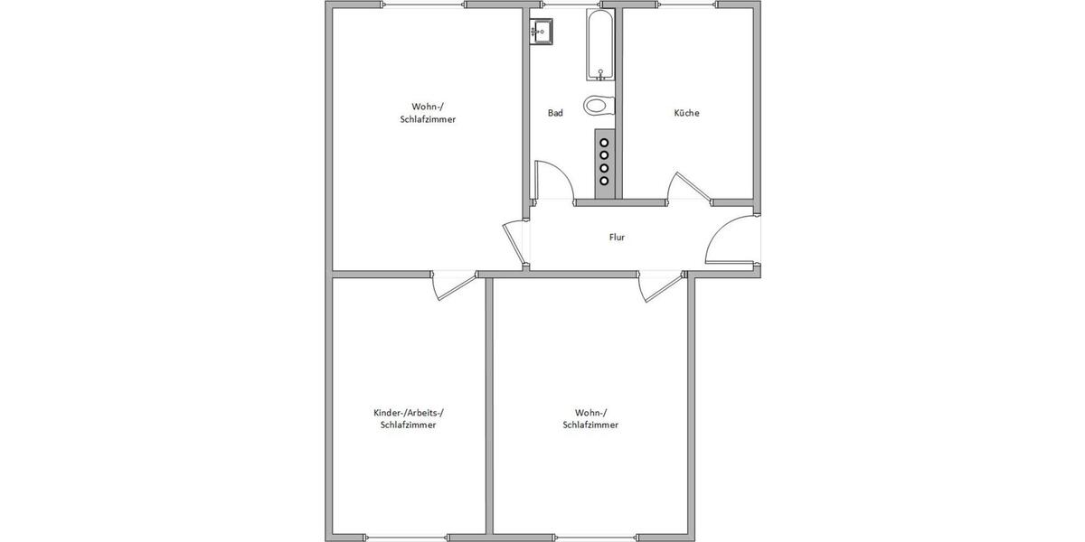 Etagenwohnung Wolmirstedt - 3 Zimmer, 83 m&sup2;, 619&euro; | Angebot:25805880
