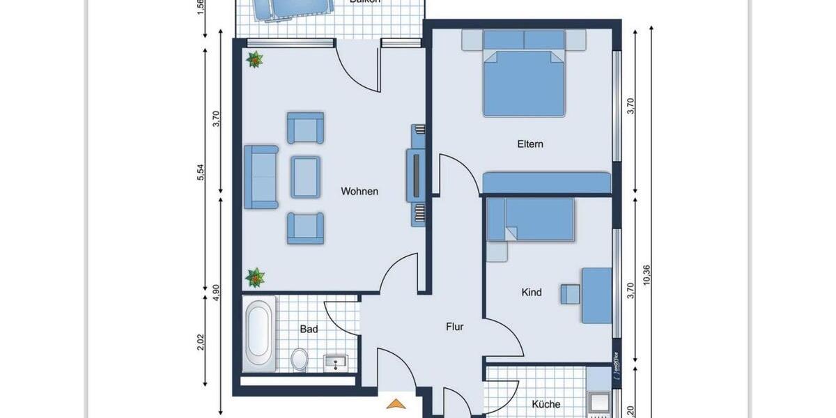 Etagenwohnung Steinbach (Taunus) - 3 Zimmer, 73 m&sup2;, 1.300&euro; | Angebot:24456351