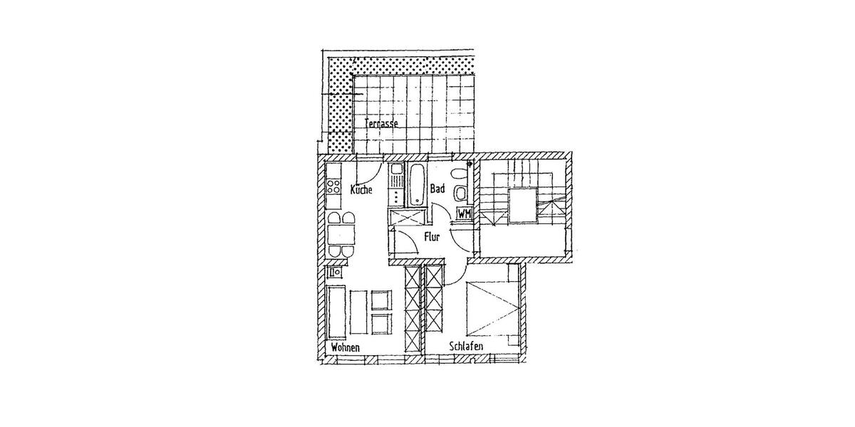 Terrassenwohnung Meerane - 2 Zimmer, 59 m&sup2;, 325&euro; | Angebot:26614622