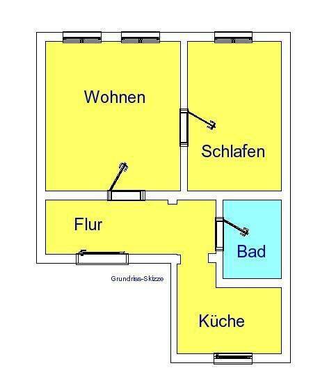 Etagenwohnung Frankenberg - 2 Zimmer, 51 m&sup2;, 320&euro; | Angebot:26570581