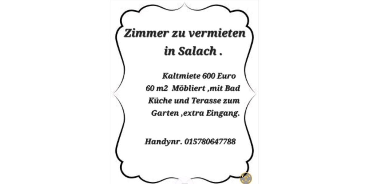 Erdgeschoßwohnung Salach - 1.5 Zimmer, 60 m&sup2;, 600&euro; | Angebot:25146786
