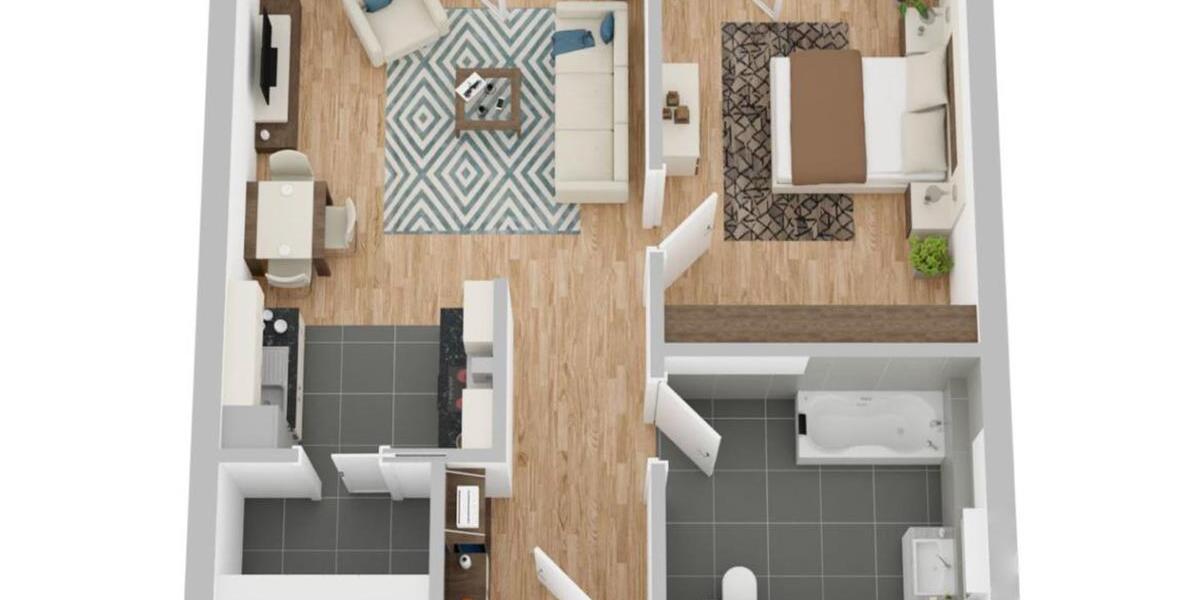 Etagenwohnung Blankenburg (Harz) Derenburg - 2 Zimmer, 58 m&sup2;, 848&euro; | Angebot:24337920