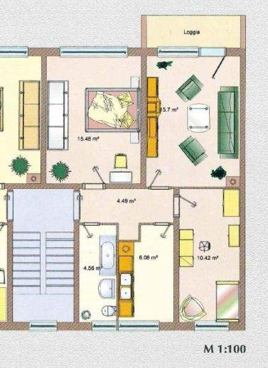 Etagenwohnung Weißenfels - 3 Zimmer, 59 m&sup2;, 340&euro; | Angebot:26694649