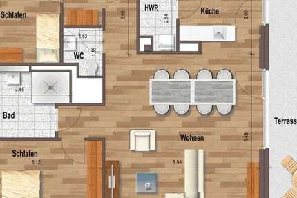 Wohnung Mönchengladbach - 3 Zimmer, 113 m&sup2;, 1.580&euro; | Angebot:26586299