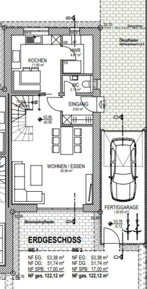 Doppelhaushälfte Ostbevern - 4 Zimmer, 122 m&sup2;, 1.500&euro; | Angebot:26051081