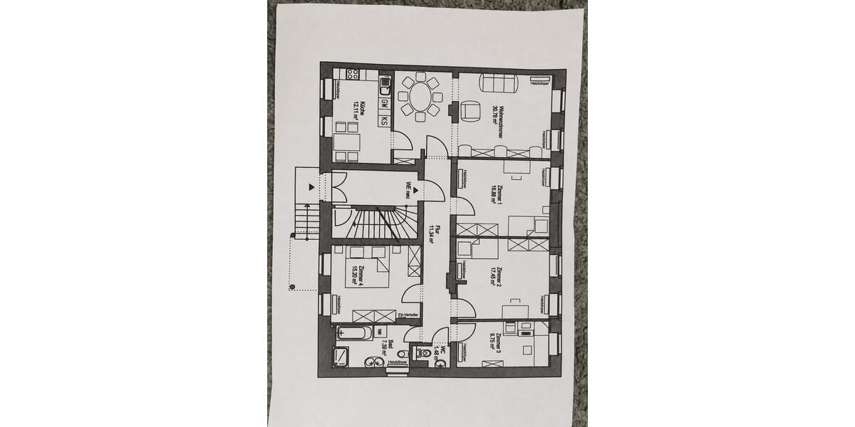 Erdgeschoßwohnung Heidenau - 5 Zimmer, 125 m&sup2;, 1.307&euro; | Angebot:26688576