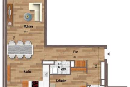 Wohnung Mönchengladbach Westend - 3 Zimmer, 88 m&sup2;, 1.150&euro; | Angebot:27426358