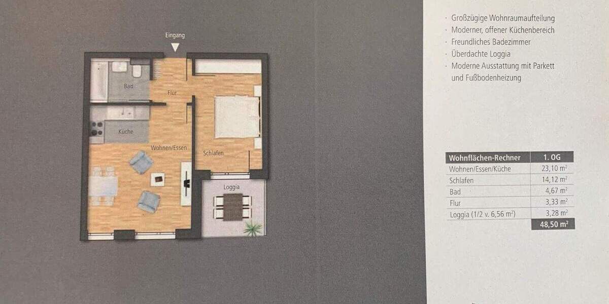 Sonnige-neuwertige 2 Zimmer Neubau Wohnung in ruhiger Lage in Aulendorf 2 zimmer