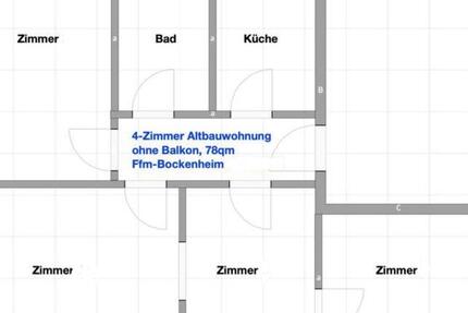 4 Zimmer, 78m2, Altbau, Ffm-Bockenheim 4 zimmer