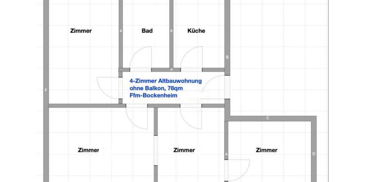 4 Zimmer, 78m2, Altbau, Ffm-Bockenheim 4 zimmer