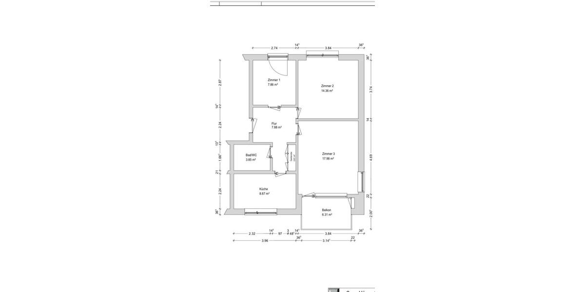 Etagenwohnung Bremen Blumenthal - 3 Zimmer, 65 m&sup2;, 750&euro; | Angebot:25205949