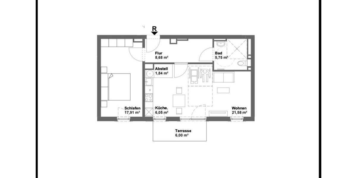 Erdgeschoßwohnung Hannover Bothfeld-Vahrenheide - 2 Zimmer, 66 m&sup2;, 1.226&euro; | Angebot:24866398