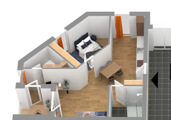 Etagenwohnung Haselünne - 2 Zimmer, 59 m&sup2;, 580&euro; | Angebot:25417168
