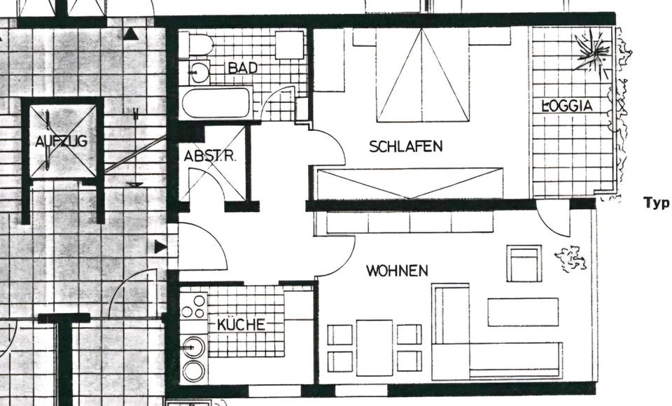 Helle 2-Zimmer-Wohnung mit Balkon und Aufzug in Herne-Horsthausen 2 zimmer