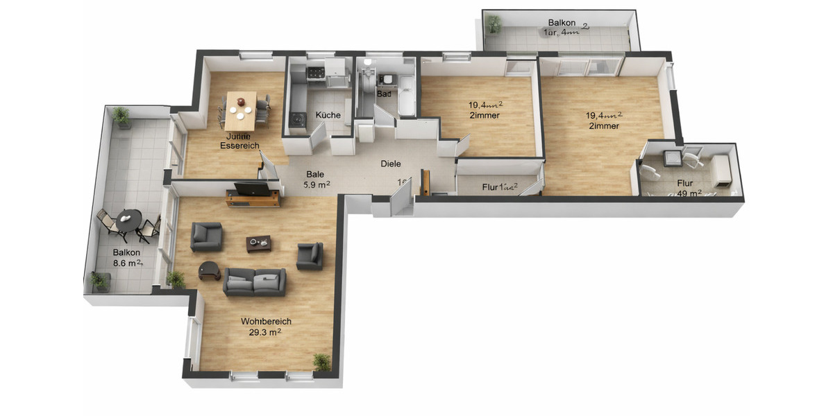 Etagenwohnung Königstein im Taunus - 4 Zimmer, 116 m&sup2;, 2.170&euro; | Angebot:25902129