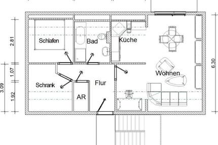 Wohnung Dessau-Roßlau Brambach - 2.5 Zimmer, 60 m&sup2;, 380&euro; | Angebot:25144506