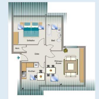 Dachgeschoßwohnung Bergkamen - 2.5 Zimmer, 61 m&sup2;, 477&euro; | Angebot:25834912