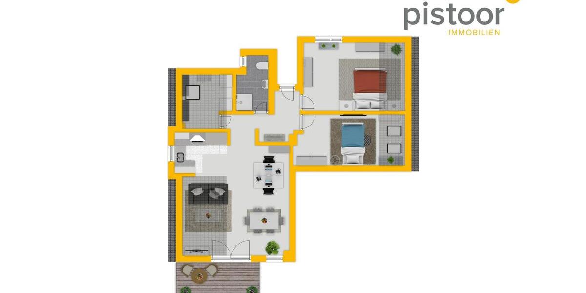Dachgeschoßwohnung Bad Zwischenahn - 3 Zimmer, 109 m&sup2;, 1.100&euro; | Angebot:24682467