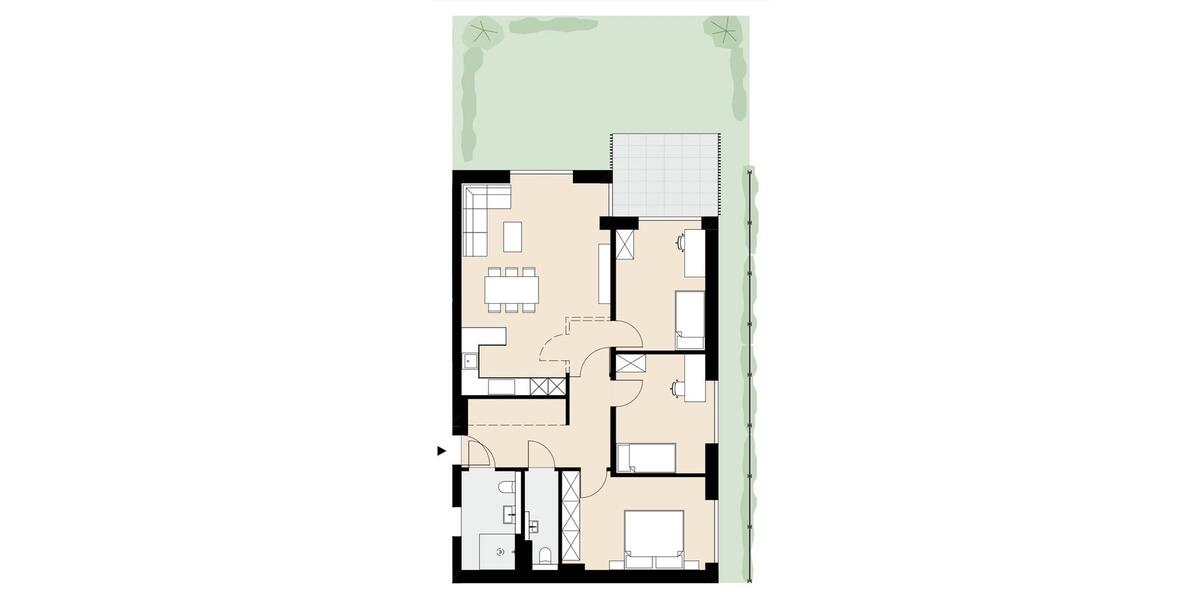Erdgeschoßwohnung Kaufbeuren - 4 Zimmer, 101 m&sup2;, 1.500&euro; | Angebot:26579833