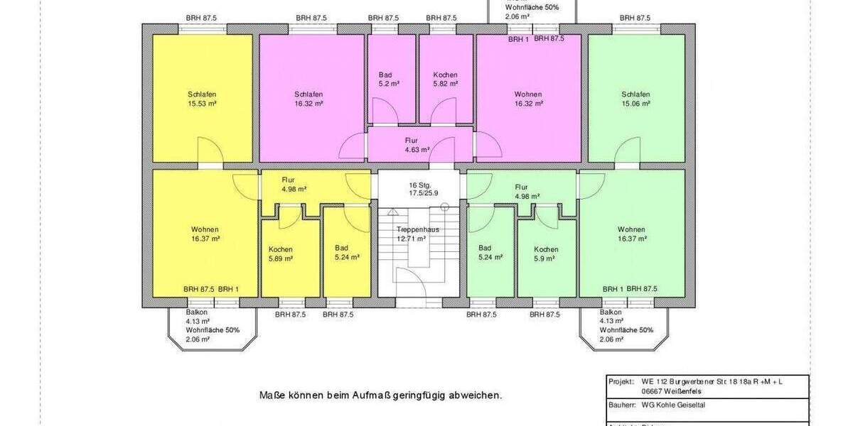 Etagenwohnung Weißenfels Burgwerben - 2 Zimmer, 50 m&sup2;, 303&euro; | Angebot:25749442