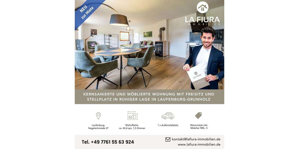 Etagenwohnung Grunholz Grunholz - 1 Zimmer, 43 m&sup2;, 695&euro; | Angebot:26890445