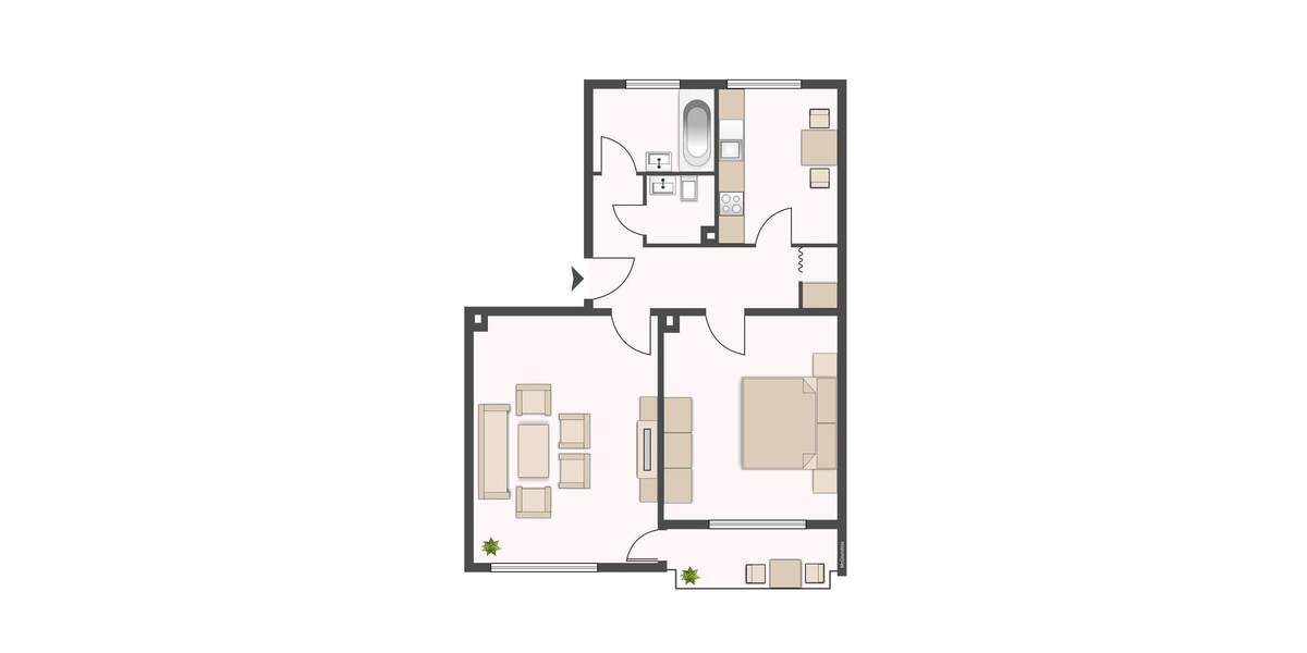 Etagenwohnung Korbach - 2 Zimmer, 54 m&sup2;, 489&euro; | Angebot:25777438