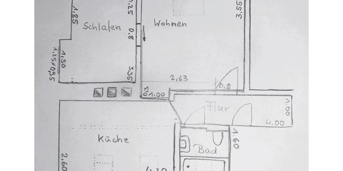 Dachgeschoßwohnung Schleusingen - 2 Zimmer, 39 m&sup2;, 295&euro; | Angebot:26432696
