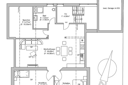 Wohnung Deggendorf - 3 Zimmer, 77 m&sup2;, 900&euro; | Angebot:25180209