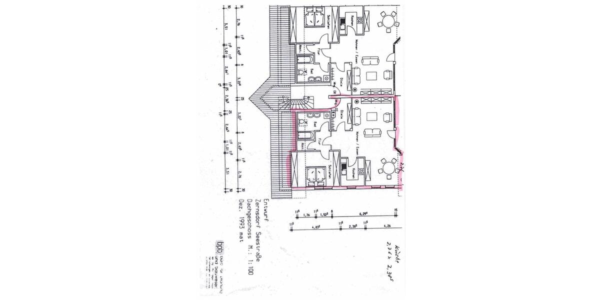 Dachgeschoßwohnung Königs Wusterhausen Kablow - 2 Zimmer, 77 m&sup2;, 950&euro; | Angebot:25083013