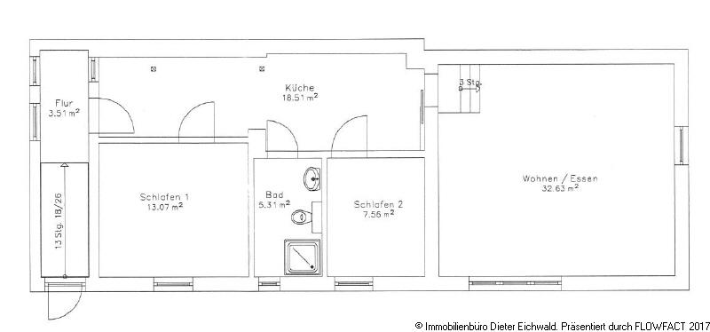 Etagenwohnung Sassnitz - 3 Zimmer, 81 m&sup2;, 810&euro; | Angebot:22648467