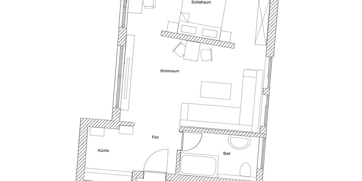 Hochparterre Korbach - 1 Zimmer, 50 m&sup2;, 500&euro; | Angebot:25997866