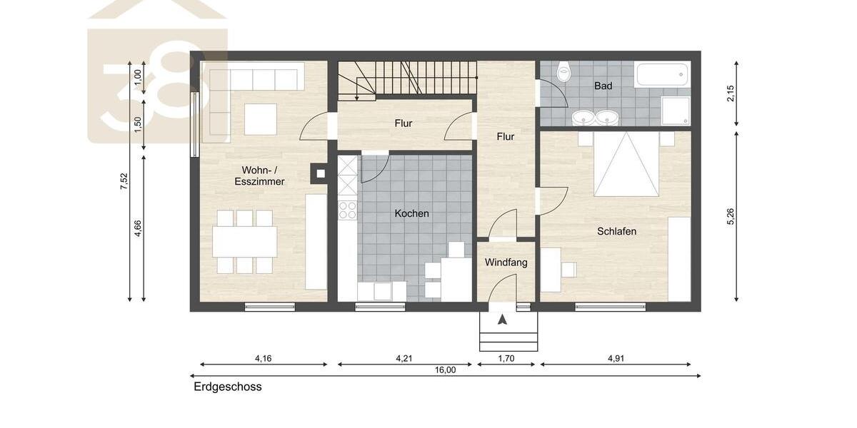 2-Zimmer-Wohnung mit großzügigem Wohn- und Essbereich in Barwedel! Meine Wohnung = Mein Partner! 2 zimmer