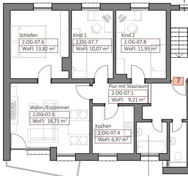 Etagenwohnung Wunsiedel - 4 Zimmer, 77 m&sup2;, 540&euro; | Angebot:26170666