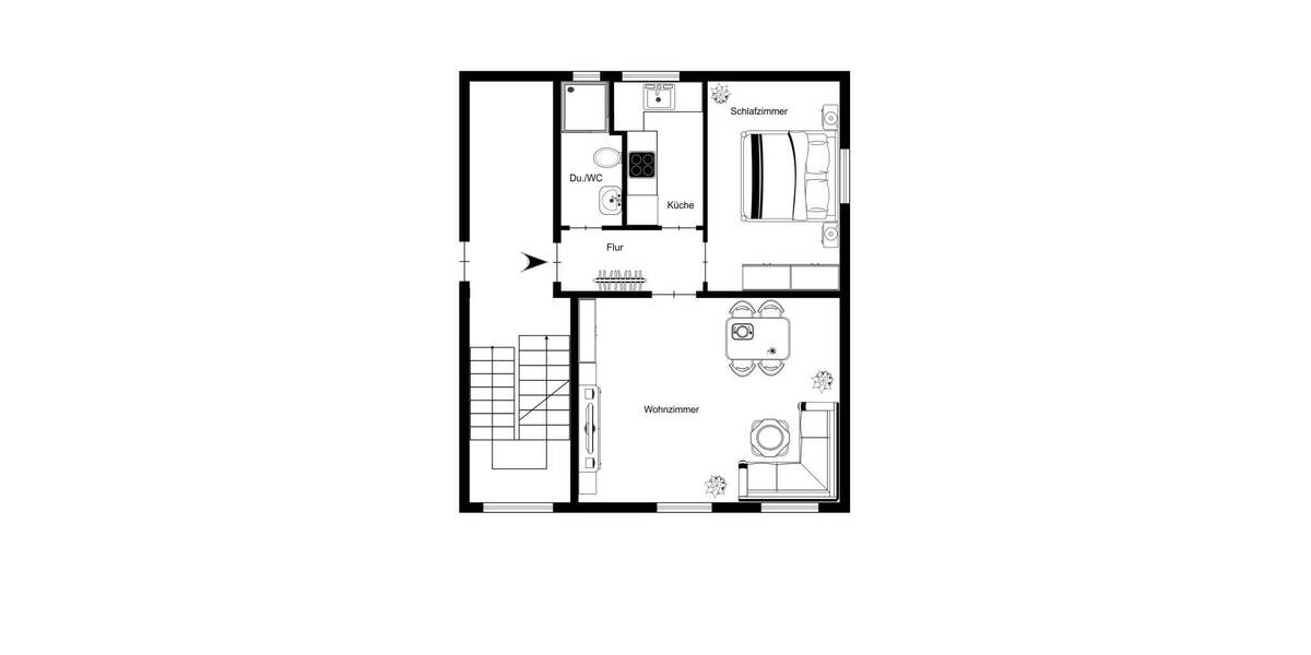 Etagenwohnung Aumühle - 2 Zimmer, 41 m&sup2;, 520&euro; | Angebot:26117500