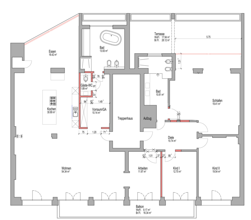 Wohnung zum Mieten in Düsseldorf 3.500 € 239 m²