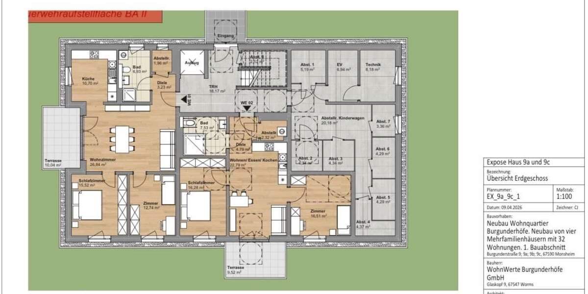 Etagenwohnung Monsheim - 3 Zimmer, 83 m&sup2;, 1.145&euro; | Angebot:26289982