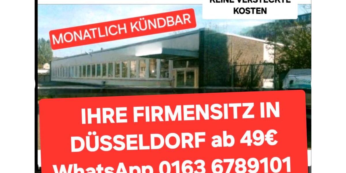 Gewerbeobjekt Düsseldorf Stadtbezirk 8 - 49&euro; | Angebot:9650121