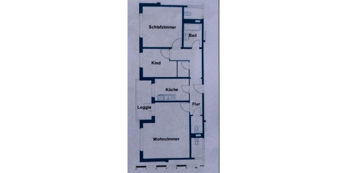 Etagenwohnung Wolfsburg Detmerode - 3 Zimmer, 77 m&sup2;, 860&euro; | Angebot:26645761