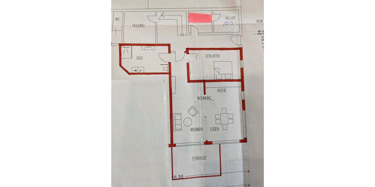 Erdgeschoßwohnung Güglingen - 1 Zimmer, 85 m&sup2;, 1.050&euro; | Angebot:25179308